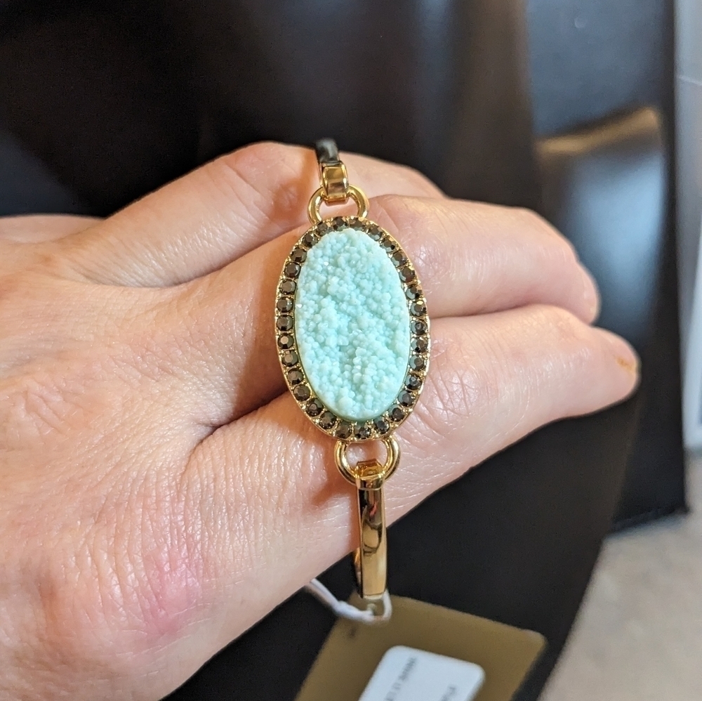 MIXIT Stone and Rhinestone Gold‎ Tone Cuff Bracelet
